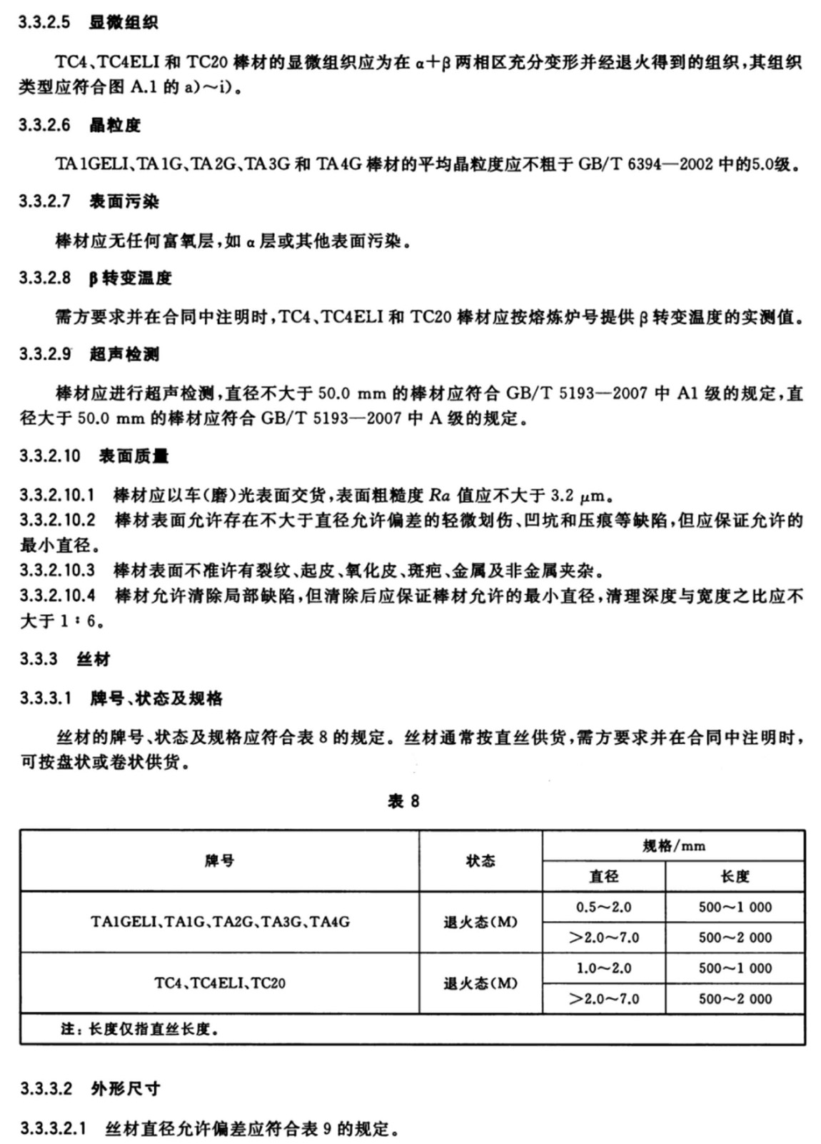 外科植入物用钛及钛合金加工材(GB/T 13810-2017)