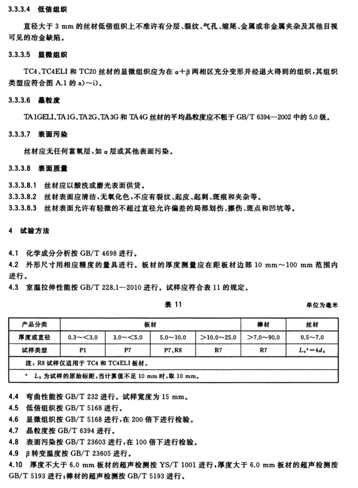 外科植入物用钛及钛合金加工材(GB/T 13810-2017)