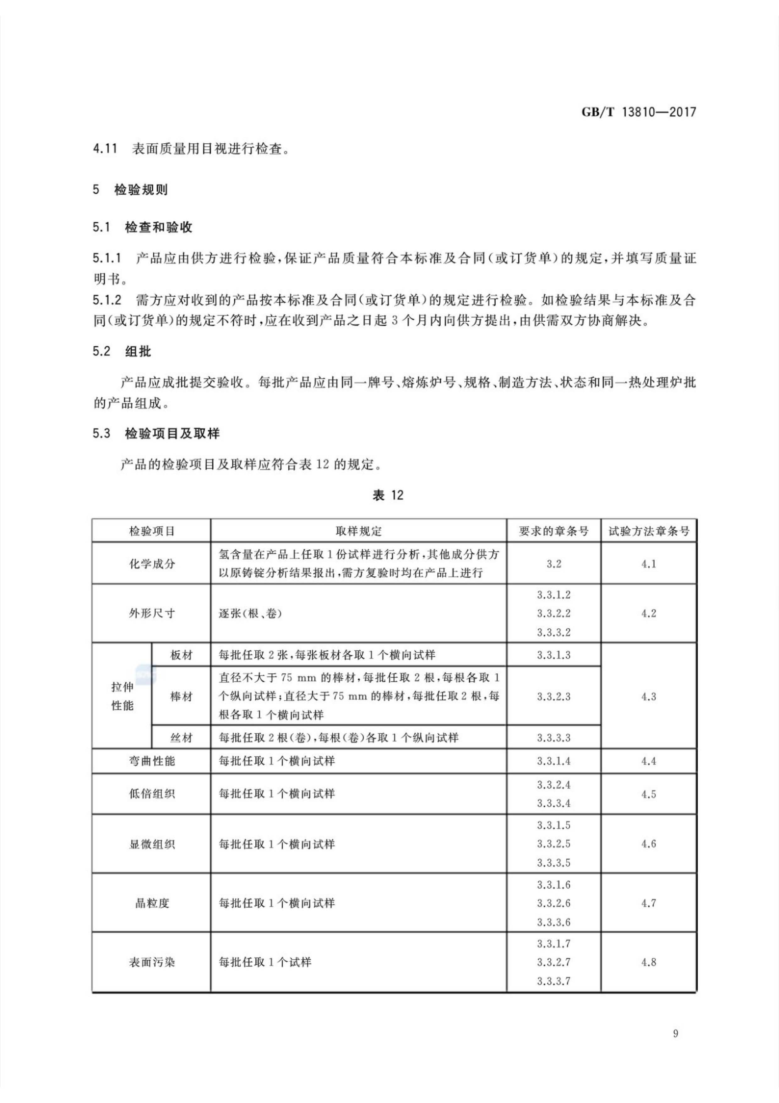 外科植入物用钛丝国家标准GB/T 13810—2017